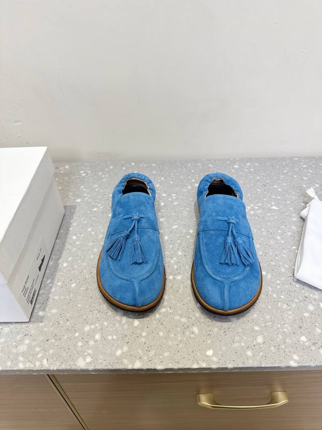 The Row Niche Fashion Brand 25Ss Spring/Summer New Arrival Fringe Flat Slip-On L
