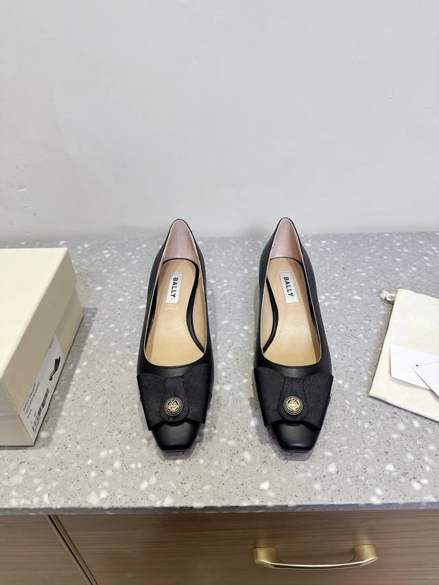 Bally 25Ss Spring/Summer New Arrival Woven Ribbon Bow Buckle Decorative Thick He