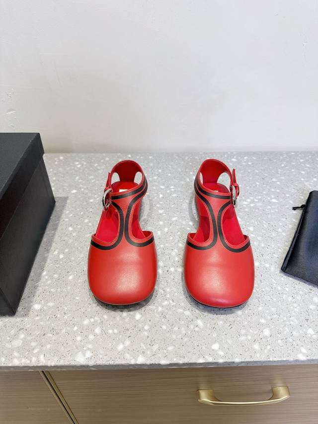 Jil Sander Niche Fashion Brand 25Ss Spring/Summer New Arrival Flat Round-Toe Mar