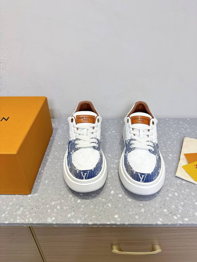 Men's Exclusive Louis Vuitton 25Ss Spring/Summer New Arrival Denim Thick Sole Ca