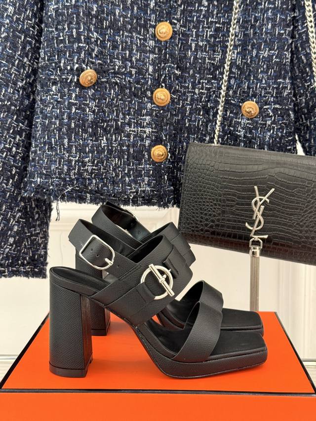 Factory Price Herm S Classic Waterproof Platform Strappy Heeled Sandals. Minimal