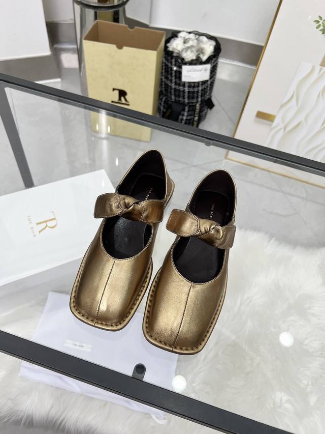 High-Quality Factory-Direct The Row 25 Spring/Summer New Square-Toe Bow-Tie Sing