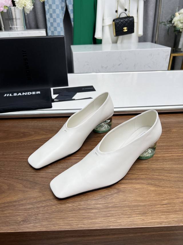 High-Quality Factory-Direct Jil Sander 2024 Spring/Summer Minimalist Square-Toe
