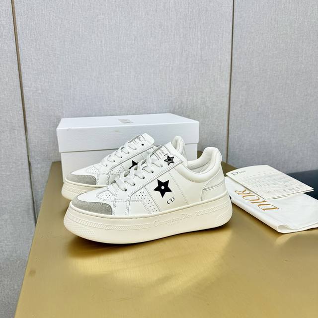 Dior Latest Star Series Five-Pointed Star Thick-Soled Platform Sneakers Casual S