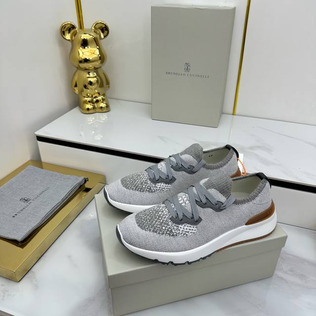 Factory Price Pp Flyknit Lace-Up Casual Sports Shoes For Men Bc From Italy, The