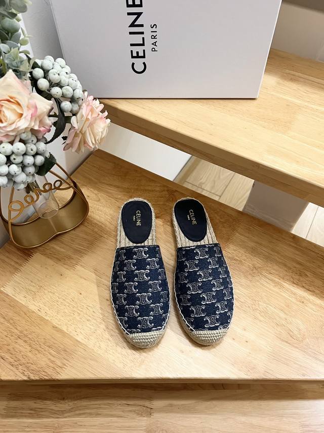 Celine Top-Tier Counterfeit Goods, Highest Version, Closed-Toe Slippers, Fisherm