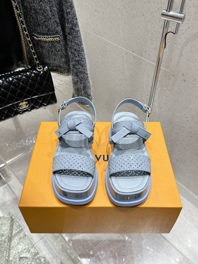 Factory 25Ss Spring/Summer New Arrival Louis Vuitton Lv Maya Flatform Sandals Wa