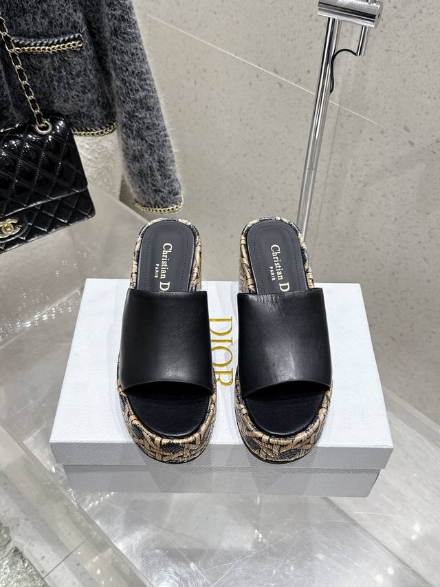 Factory-Made 25Ss Spring/Summer New Arrival Dior D-Attitude Wedge-Heel Sandals W