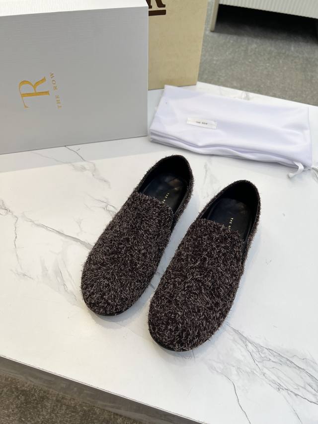 High-Quality Factory-Direct The Row Lazy Grandma Shoes Minimalist Round-Toe Slip