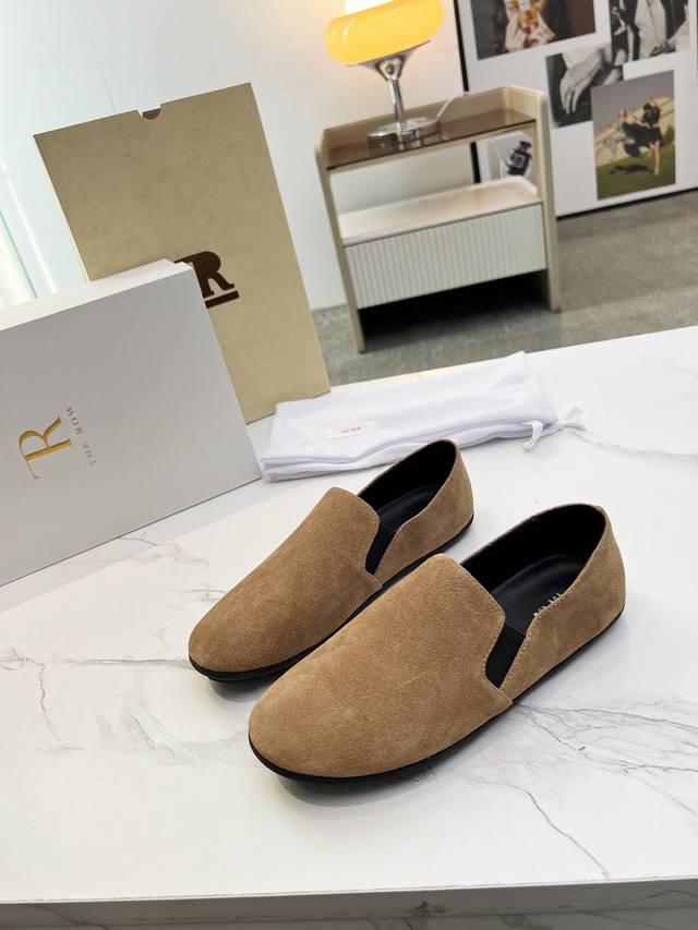 High-Quality Factory-Direct The Row Lazy Grandma Shoes Minimalist Round-Toe Slip