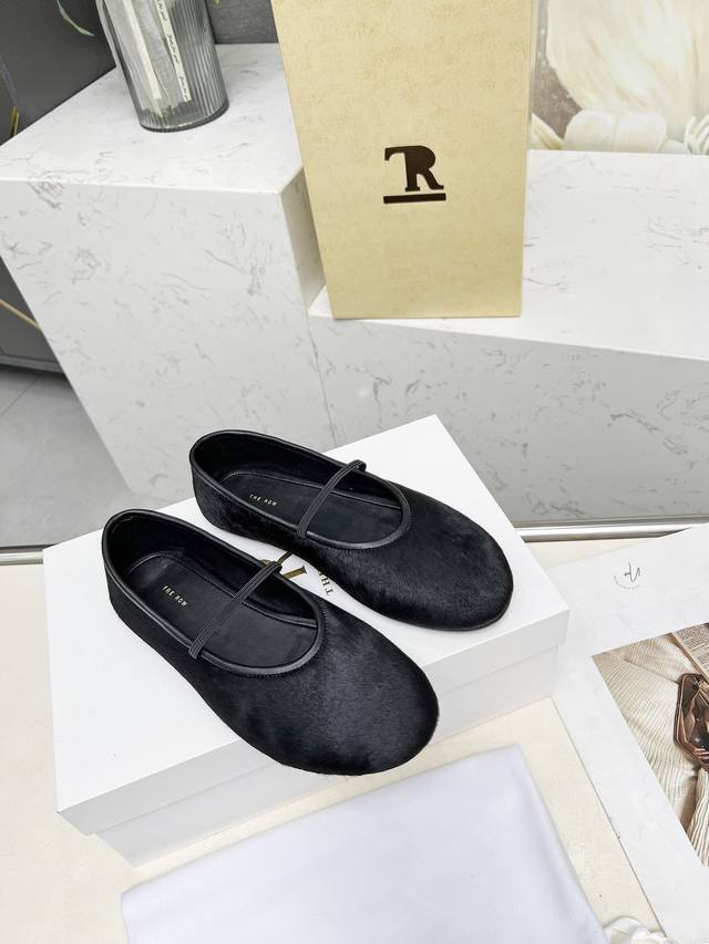 High-Quality Factory-Direct The Row New Horsehair Flat Dancing Shoes With A Simp