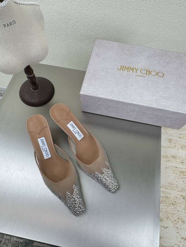 Mesh Diamond Flip-Flops 25 Accessories Series Jimmychoo Collins Store Apricot Ji