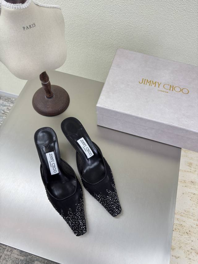 Mesh Diamond Flip-Flops 25 Accessories Series Jimmychoo Collins Store Black Jimm