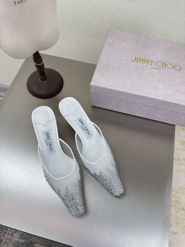 Net Diamond Slippers 25 Accessories Series Jimmychoo Collins Store White Jimmy C
