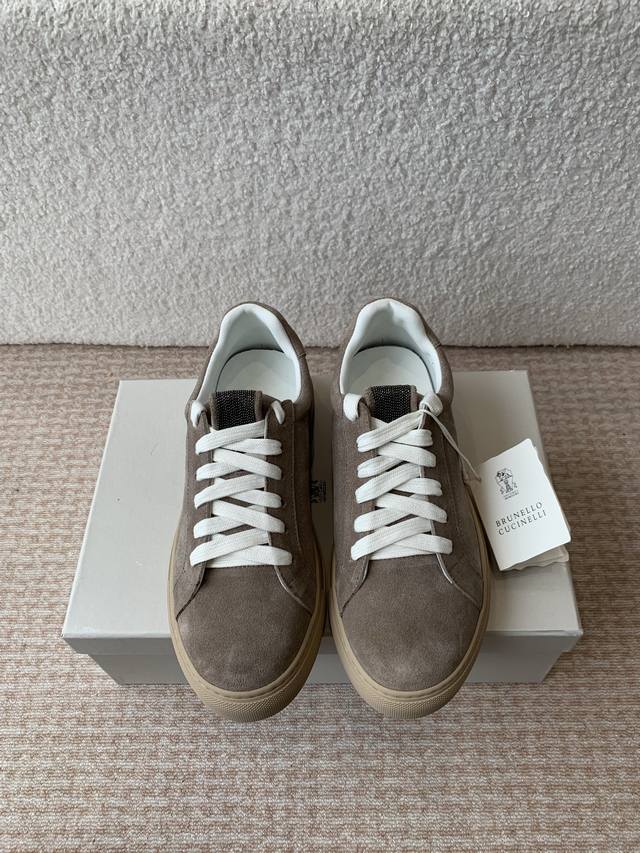 Brunello Cucinelli 25Ss Latest Bc Lace-Up Casual Shoes. Imported Suede Upper, Im