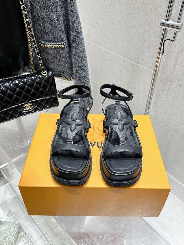 25Ss Spring/Summer New Arrival Louis Vuitton Lv Maya Flatform Sandals Waterproof