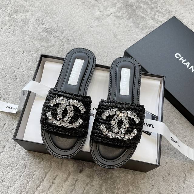 Chanel The Most Beautiful Crystal-Embellished Woven Sandals. Everyone Is Going C