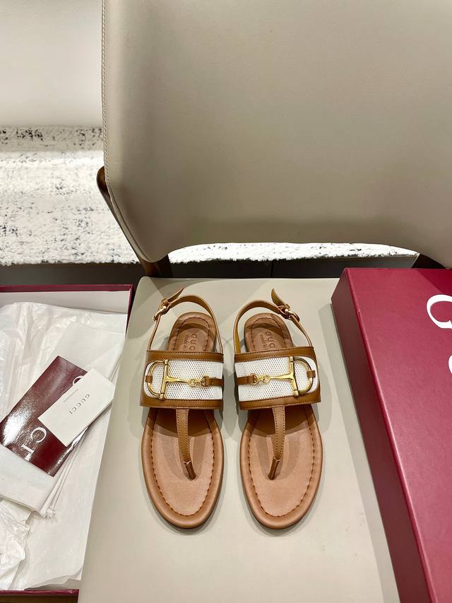 Gucci Women's Horse Bit Thong Sandals. These Women's Thong Sandals Feature Class
