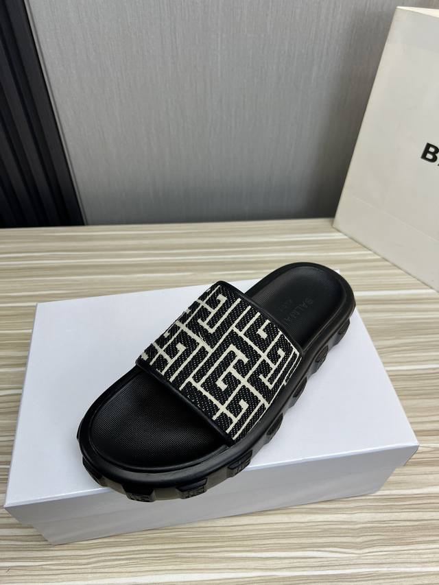 Factory Price: Balmain Men's Slippers Official Website 1:1 Replica, Sizes: 38-45