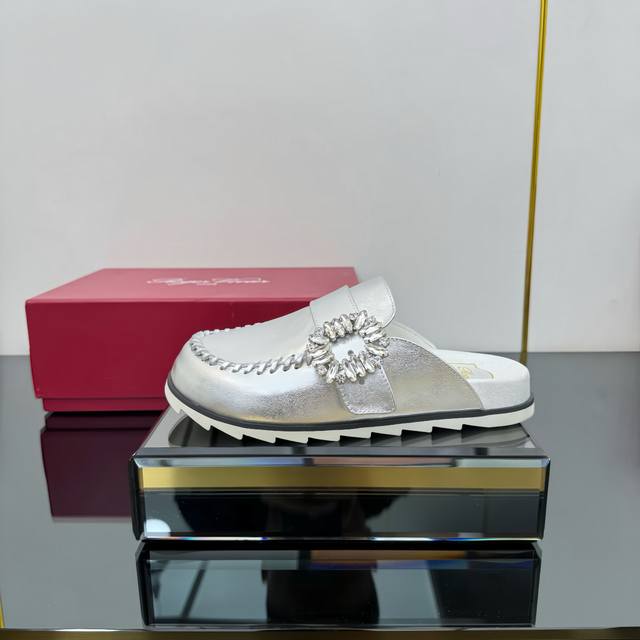 Factory Price Pp Rv Slidy Viv'2025Ss New Buckle-Front Mule Shoes - Premium Quali