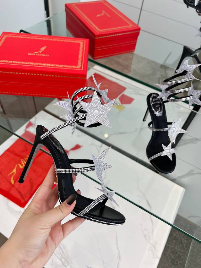 Top-Tier R C Latest Rc Margot Series, Fairy Snake-Shaped Strap Crystal High-Heel