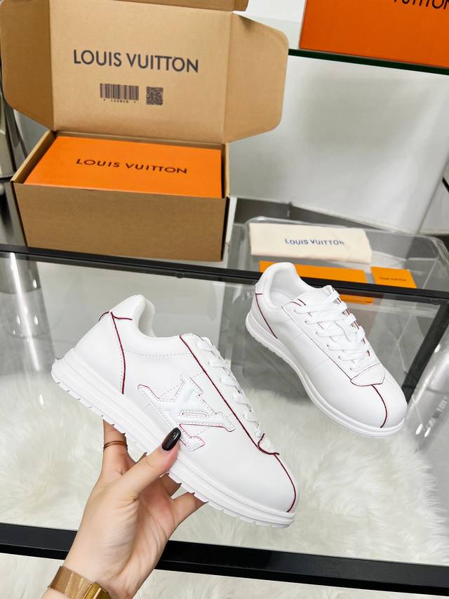2025 Summer Louis Vuitton New Arrival, Leather Upper, Rubber Sole, 7 Colors, Com
