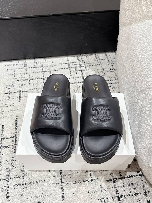 Celine Celine 25 Latest Thick-Soled Bread-Style Slippers Following The Success O