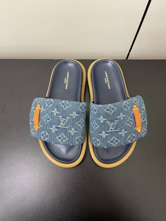 Louis Vuitton Lv Official Store25Ss Summer New Arrival Slippers Denim Denim Styl
