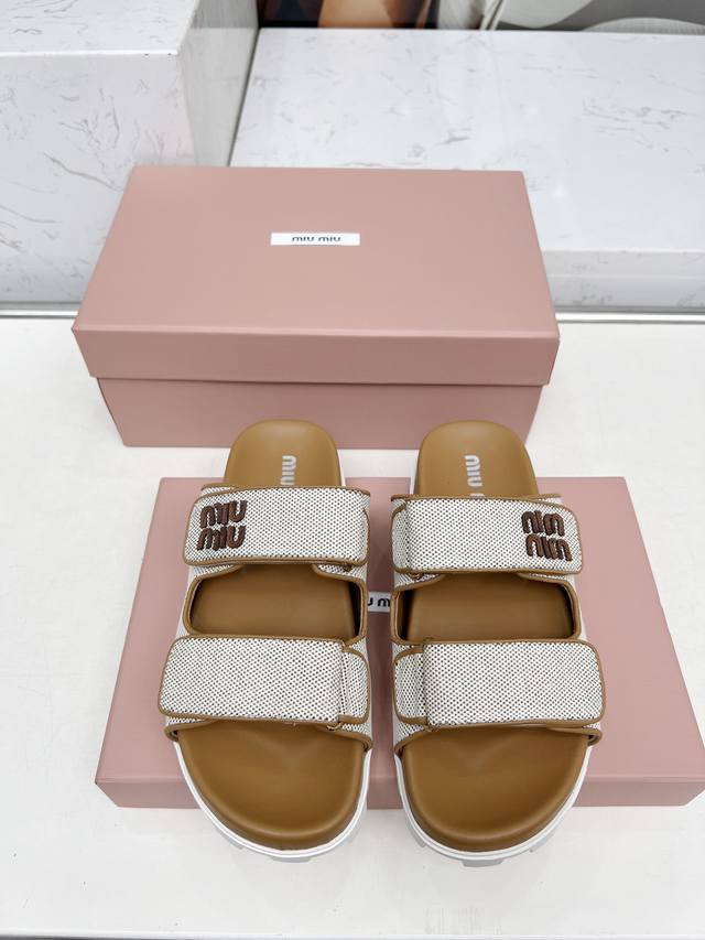 Factory: Miu M25 Latest Bestseller In Chanel Style Flat Slippers. European And A