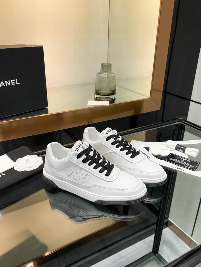 Chanel 24Sf Latest Model, Full Leather, Panda Colorway, White Sneakers, Casual S