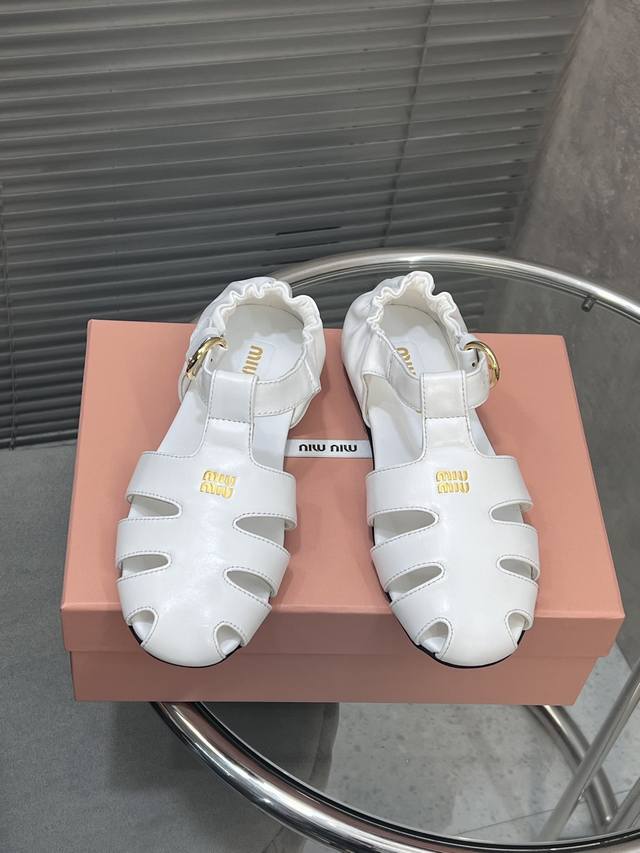 Factory Miu Miu 2025 Early Spring/Summer Bow-Tied Roman Sandals Official Spring/