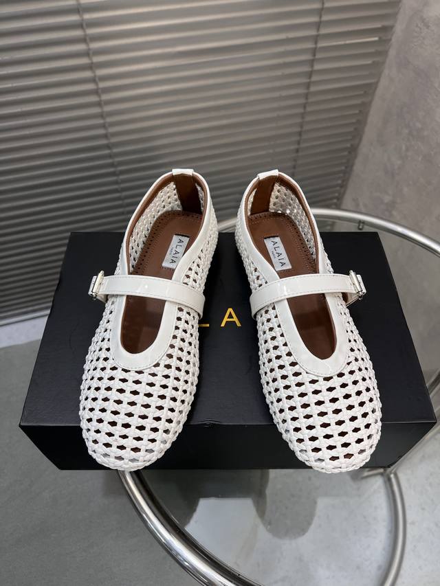 Factory P Price P Alaia Runway Style Flat Ballet Shoes! Woven Lace-Up Design, Sw