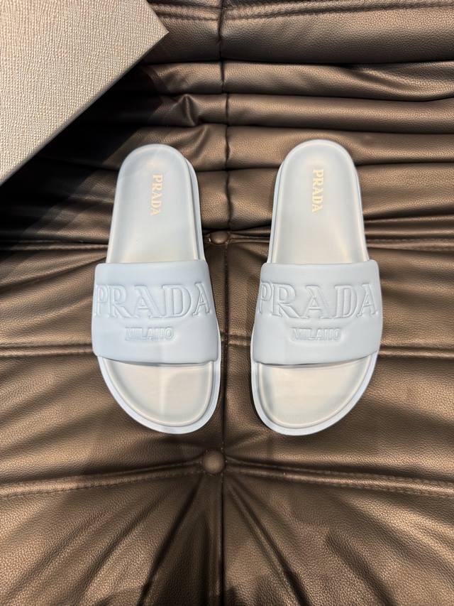 Prada Luxury Casual Slippers, Imported Genuine Sheepskin, Sheepskin Lining, Luxu