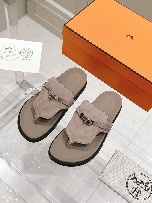 Top Version: Women's + Men's +10 Herm S Empire Series Kelly Buckle Toe-Post Slip