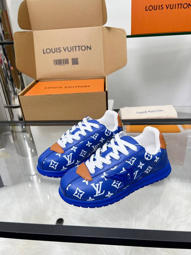 2025 Summer Louis Vuitton New Arrival, Leather Upper, Rubber Outsole, 7 Colors,