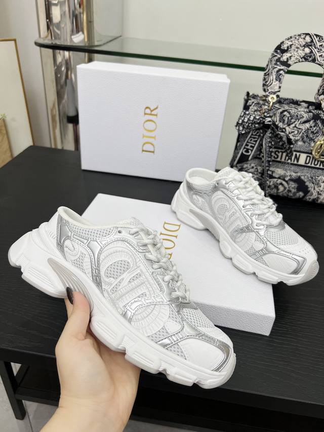 This Dior Chrono Sporty Half-Slip-On Shoe Reinterprets The Running Shoe In Dior'
