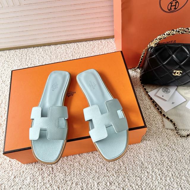 Flat Heel Other Colors Custom Made Herm S Classic Series H-Shaped Oasis Sandals