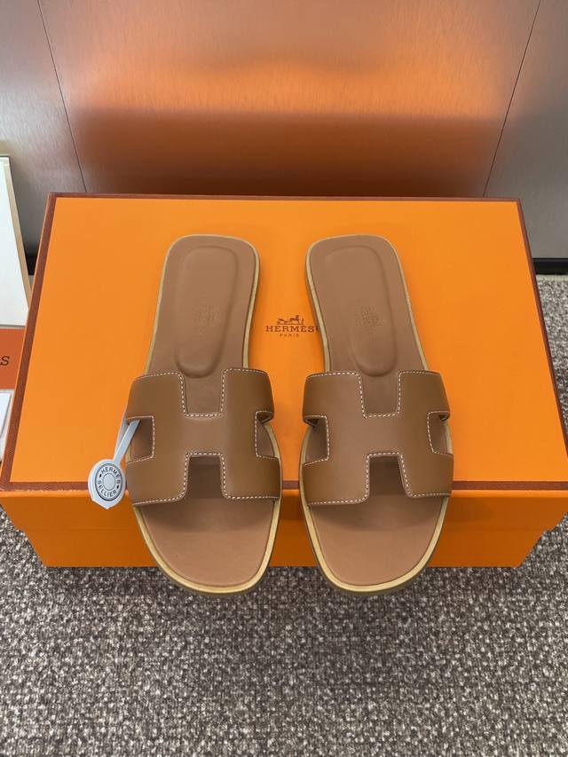 Factory P-Price Herm S Spring/Summer Classic Oran Color-Blocked Thong Sandals Fo