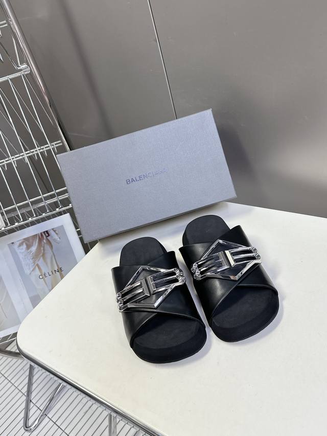 Men's 10 Balenciaga Paris 25Ss Show-Style Couple's Slippers, The Most Popular It
