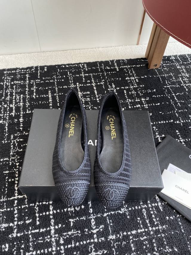 Premium-Grade Chanel 25Ss Spring/Summer Shoes With Embroidered Detailing, Ballet