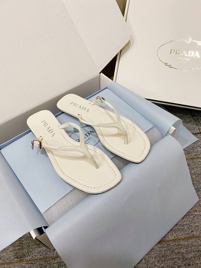Factory-Direct Prada 2025 Spring/Summer New Arrival Strappy Sandals With Rhinest