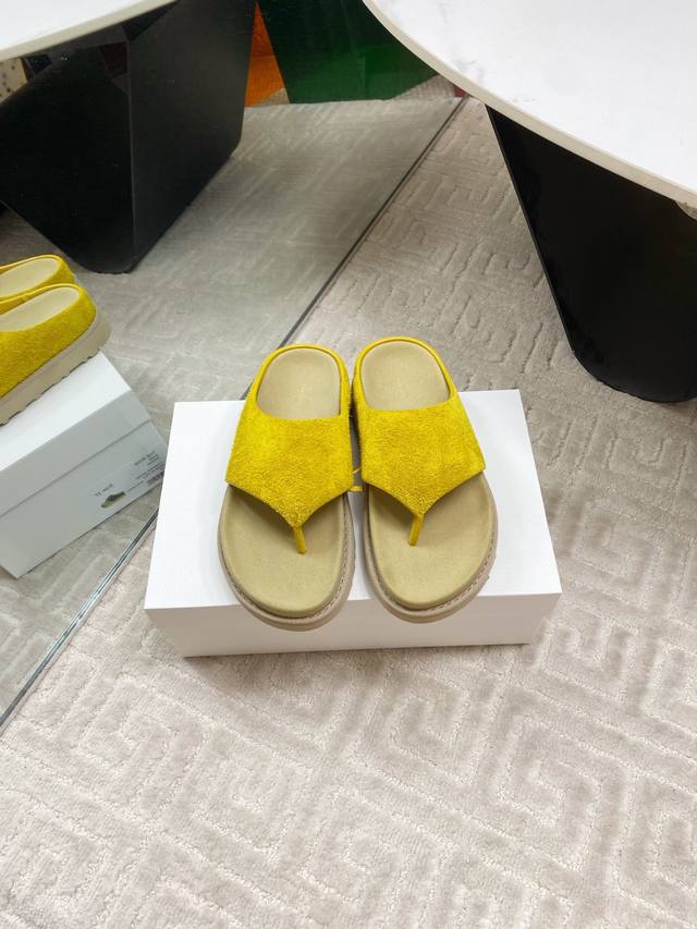 Factory The Row 2025 Spring/Summer New Simple Round-Toe Thong Sandals! From The