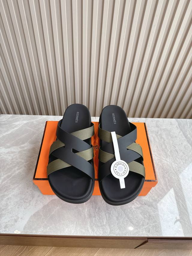 Factory-Made Top-Tier Version Herm S Herm S Super-Popular Couple's Sandals, Late