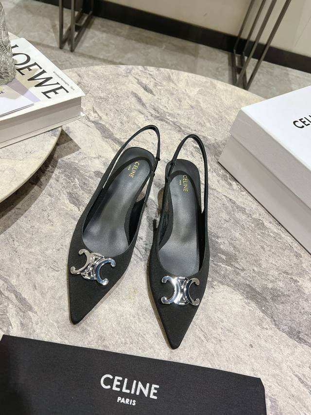 Fabric Celine Early Spring Silver Arc De Triomphe Series Sili New Silver Pointed