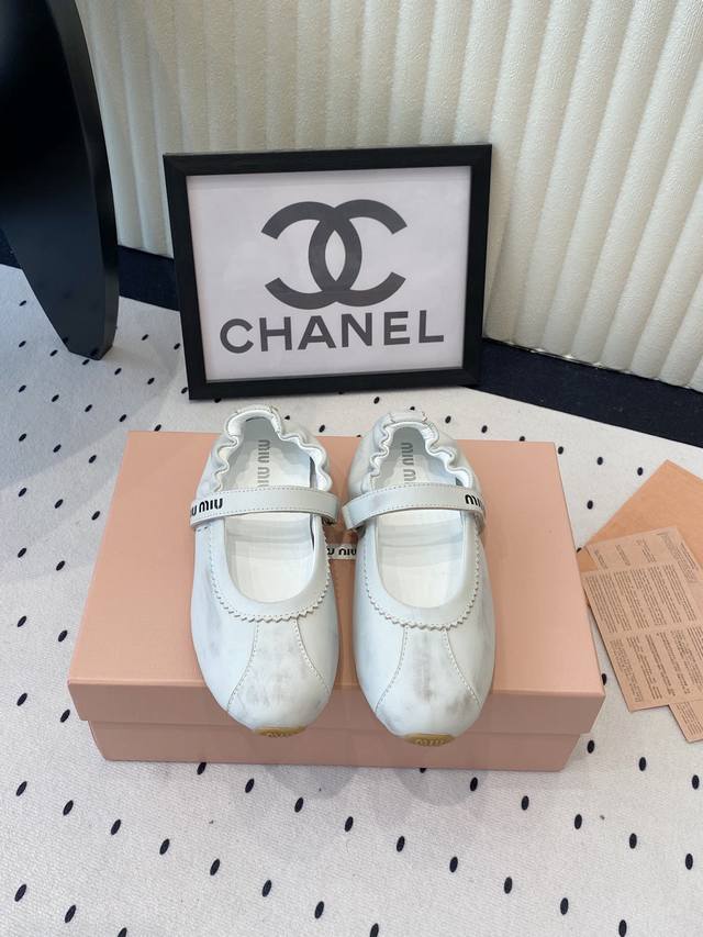 Miumiu New Ballet Shoes, High-Quality Version, Fashionable And Versatile, Comfor