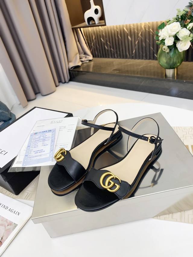 Factory Price: Yuan Gucci Gucci Exquisite Bronze-Colored Buckle New Summer Strap