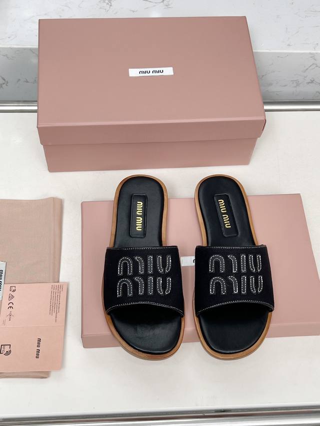 Genuine Leather Sole. Miu Miu 2025 Upgraded Craftsmanship Creates A Premium Clas