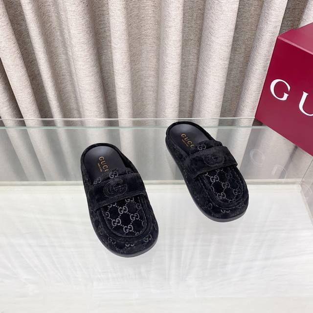 Gucci Official Store Latest Color Classic Fashion Half-Covered Slippers, 1:1 Rep