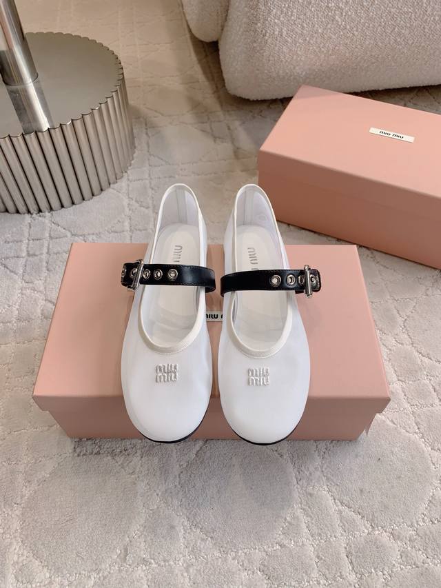Factory Price P Miu New Mesh Mary Jane Flats Comfortable And Breathable, Extreme
