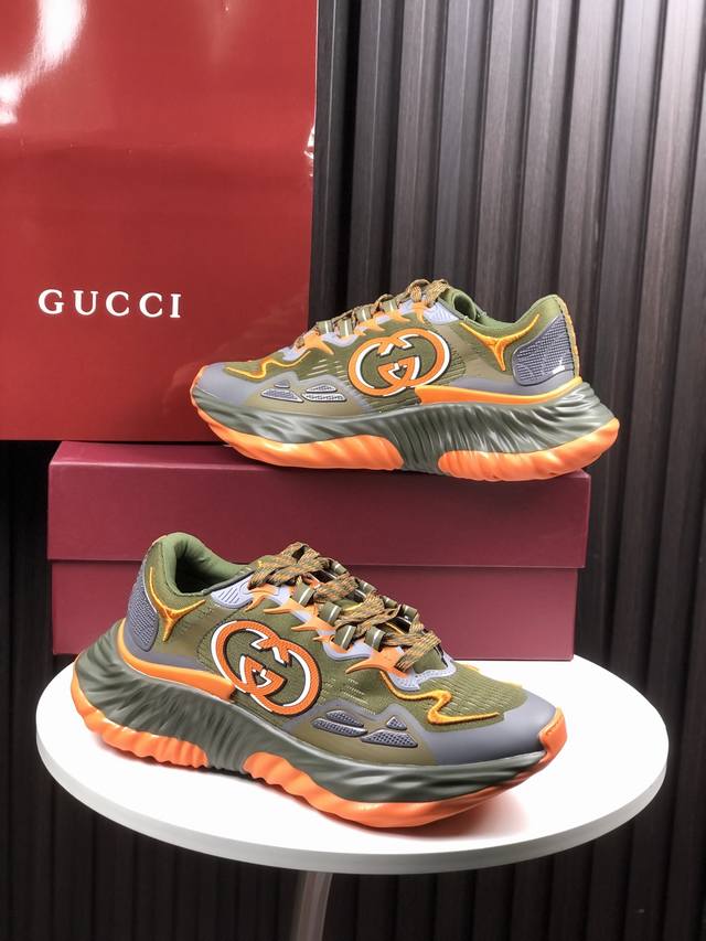Men's Size 39-45 Men's Top-Tier Edition Gucci Dad Shoes Top-Tier Version, Authen